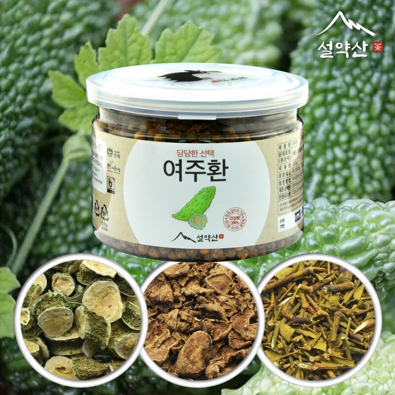 강원더몰,설약산 천연인슐린 여주환 100% 국내산 여주 돼지감자 겨우살이 200g x 1병